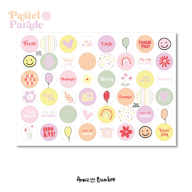 Stickervel - Cadeaustickers 'Pastel Parade'