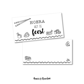 Traktatie topkaartje - Sushi (5 stuks)