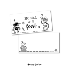 Traktatie topkaartje - Robot (5 stuks)