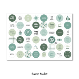 Stickervel - Cadeaustickers 'Groen'