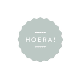Stickers HOERA groen - 10 stuks
