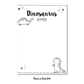 Traktatiekaart - Dinosaurus poep (5 stuks)