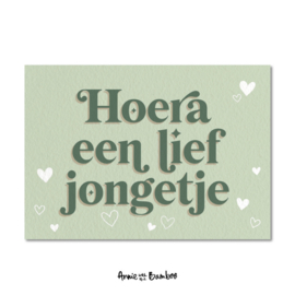 Ansichtkaart - Hoera een lief jongetje