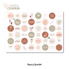 Stickervel - Cadeaustickers 'Rustic Charm'