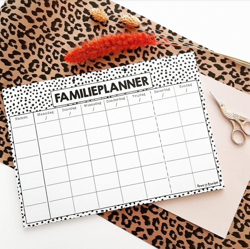 Familieplanner A4 - Dots