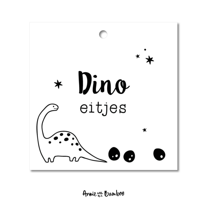 Cadeaulabel - Dino eitjes