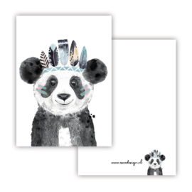 Esva Design | Minikaart Lieve panda blauw