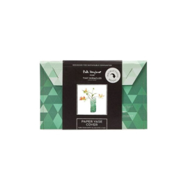 Paper vase cover Green gradient small