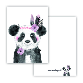Esva Design | Minikaart Lieve panda roze