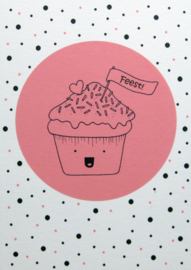 Barabrenda | Uitnodigingen cupcake roze