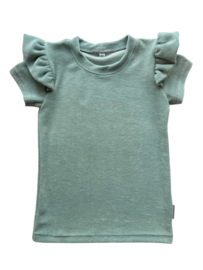 Shirt ‘Badstof  Zeegroen’