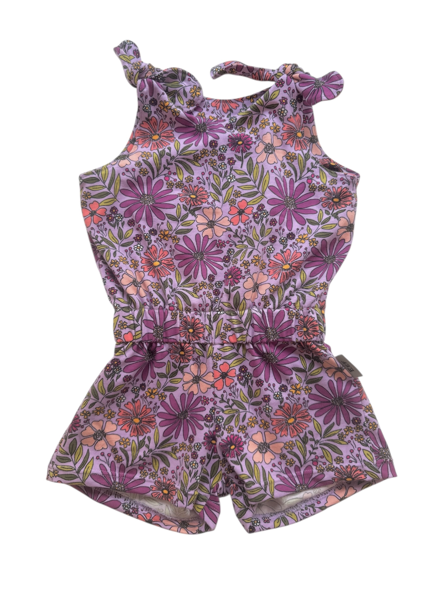 Meisjes Jumpsuit ‘Bloemetjes Paars’