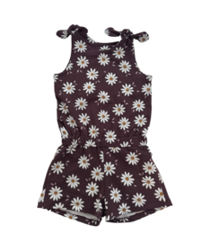 Zomerjumpsuit ‘Grote Bloem Wijnrood’