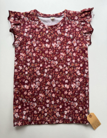110 shirt bordeaux bloemetjes