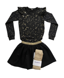 Shirt ‘Zwart Goud Dots’