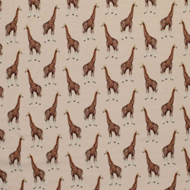 Summersweatstof  Giraffe Beige