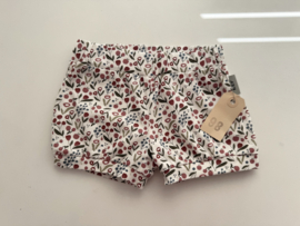98 Shortje bloemetje groen bordeaux
