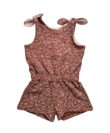 Meisjes Jumpsuit ‘Hydrofiel Bloemen Roest’