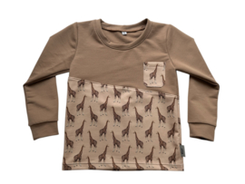 Shirt ‘Giraffe/ Cacao’