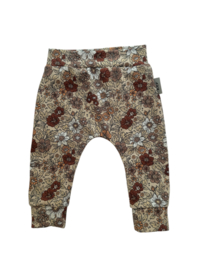 Broekje ‘bloemen beige’