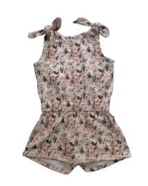 Meisjes Jumpsuit ‘Romantische Bloemen Perzik’