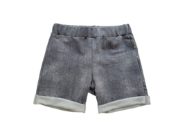 Jongensshort ‘Jeanslook Grijs’