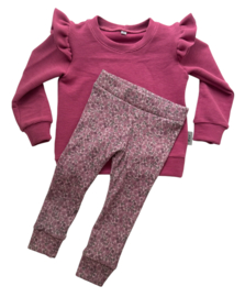 Legging ‘Klein Bloemetje Framboos’