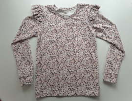 128 shirt kleine bloemetjes roze