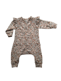 Jumpsuitje ‘Trendy Bloem Cacao’