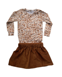 Rokje ‘Rib Velvet Cognac’