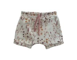 Shortje ‘Bloemen Bordeaux& Oker’