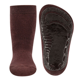 Antislip Huissokken Donkerbruin