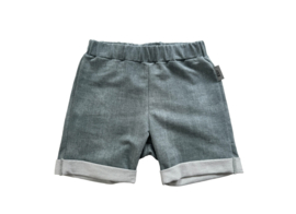 Jongensshort ‘Jeanslook Oudgroen’