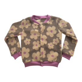 Vestje ‘Zand Bloemen Paars’