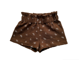 Zomershortje ‘Hydrofiel Bruin Blaadjes’