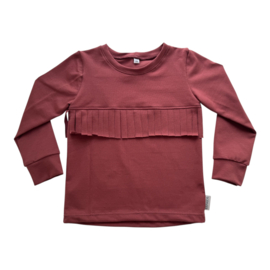 Shirt met ‘touwtjes’ (stof naar keuze)