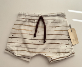 74 Shortje streep wit bruin