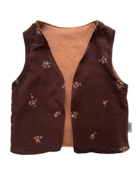 Giletje ‘Bruin Bloemetje’