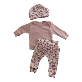 Broekje ‘Bloemetjes Marsala Roze’