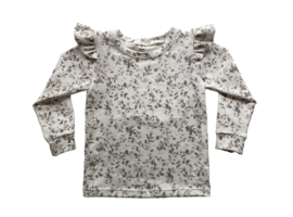 Shirt ‘Blaadjes Grijs/Taupe’