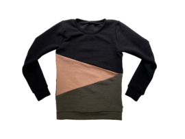 Trui ‘Colorblock Zwart Roze Army’