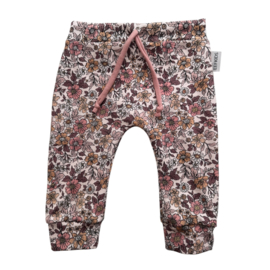 Broekje ‘Bloemen Roze Bruin’