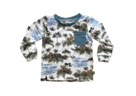 Shirt ‘Eiland Savannedieren Blauw’