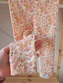 Broekje - rib pastel weidebloem