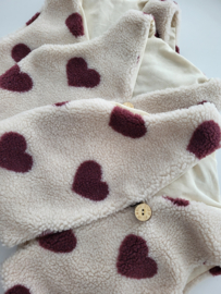 Mom gilet hartjes rood