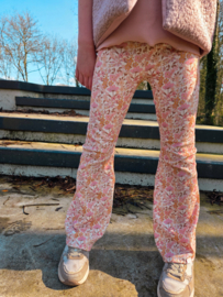 Broekje - rib pastel weidebloem