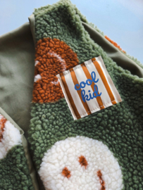 Teddy gilet groen smiley