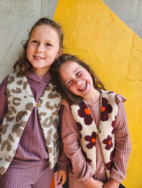 Teddy gilet leopard