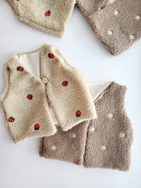 Teddy gilet beige madelief