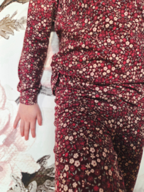 Broekje - burgundy bloemetjes